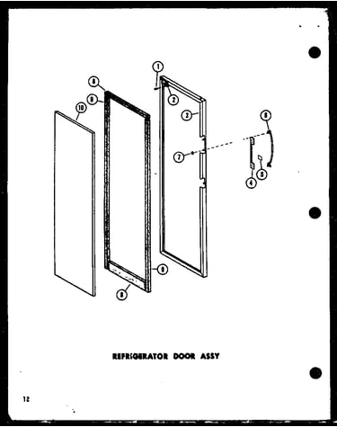 Refrigerator door assy
