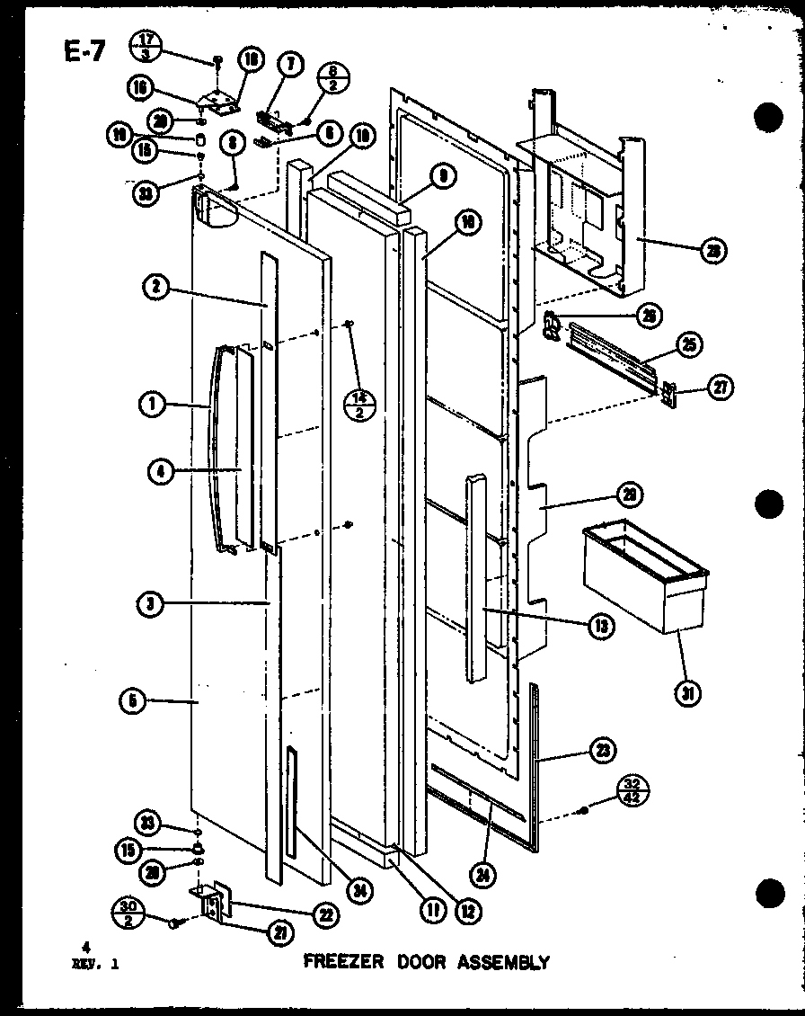 Freezer door assembly (sl22f-c/p75400-13wc) (sl22f/p75400-13w) (sl22f-a/p75400-13wa) (sl22f-l/p75400-13wl) (sl22f-g/p75400-13wg) (sli22f-l/p75400-12wl) (sli22f-c/p75400-12wc) (sli22f-g/p75400-12wg) (sli22f/p75400-12w) (sli22f-a/p75400-12wa) (sli22f-c/p754