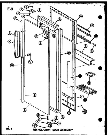 Refrigerator door assembly (sl22f-c/p75400-13wc) (sl22f/p75400-13w) (sl22f-a/p75400-13wa) (sl22f-l/p75400-13wl) (sl22f-g/p75400-13wg) (sli22f-l/p75400-12wl) (sli22f-c/p75400-12wc) (sli22f-g/p75400-12wg) (sli22f/p75400-12w) (sli22f-a/p75400-12wa) (sli22f-c