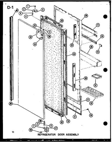 Refrigerator door assembly