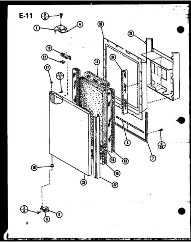 Upper freezer door