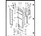 Amana SLDT25H-P7836027W refrigerator door hinge and trim parts diagram