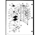 Amana SLPD25H-P7836009W freezer shelving and refrigerator light diagram
