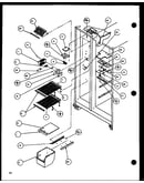 Freezer shelving and refrigerator light