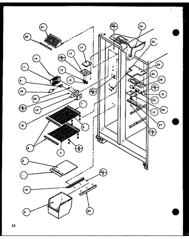 Freezer shelving and refrigerator light
