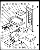 Refrigerator shelving and drawers