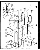 Freezer door hinge and trim parts