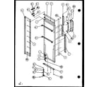 Amana SWDT25H-P7836021W refrigerator door hinge and trim parts diagram