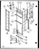 Refrigerator door hinge and trim parts