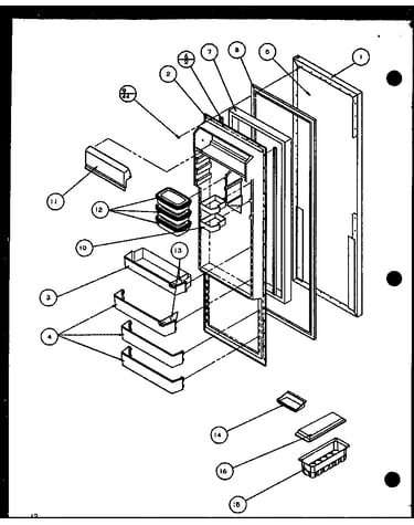 Refrigerator door (sc19j/p7804507w)