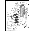 Amana SC22J-P7870120W freezer shelving and refrigerator light (sc19j/p7804507w) diagram