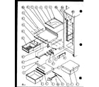 Amana IC4-P7808101W refrigerator shelving and drawers (sc19j/p7804507w) diagram