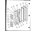 Amana SC22J-P7870120W freezer door (sc22j/p7870120w) (sc22j/p1104030w) diagram