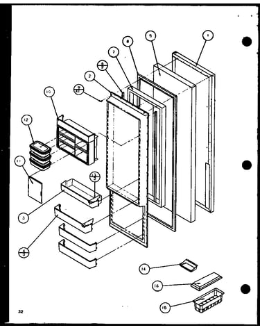 Refrigerator door (sc22j/p7870120w) (sc22j/p1104030w)