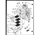 Amana SC22J-P7870120W freezer shelving and refrigerator light (sc22j/p7870120w) (sc22j/p1104030w) diagram