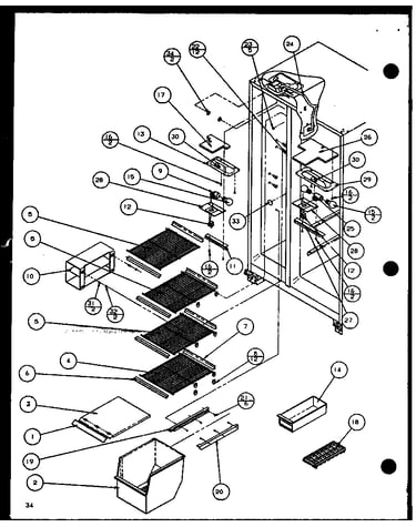 Freezer shelving and refrigerator light (sc22j/p7870120w) (sc22j/p1104030w)