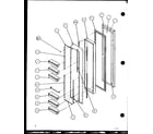 Amana SX25J-P7870105W freezer door (sx22j/p7870118w) (sx22j/p1104029w) (sx25j/p7870105w) (sx25j/p1104025w) diagram