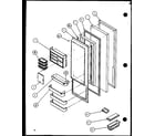 Amana SX25J-P7870105W refrigerator door (sx22j/p7870118w) (sx22j/p1104029w) (sx25j/p7870105w) (sx25j/p1104025w) diagram