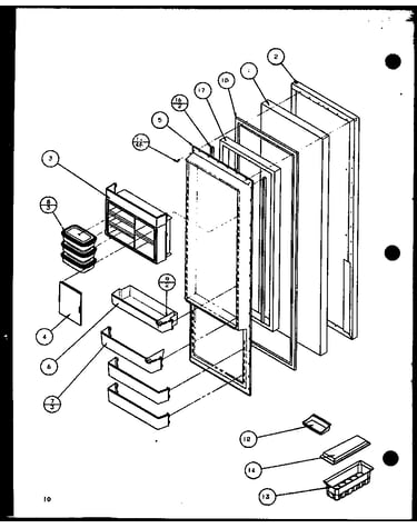 Refrigerator door (sx22j/p7870118w) (sx22j/p1104029w) (sx25j/p7870105w) (sx25j/p1104025w)
