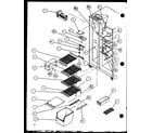 Amana SX25J-P1104025W freezer shelving and refrigerator light (sx22j/p7870118w) (sx22j/p1104029w) (sx25j/p7870105w) (sx25j/p1104025w) diagram