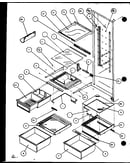 Refrigerator shelving and drawers (sx22j/p7870118w) (sx22j/p1104029w) (sx25j/p7870105w) (sx25j/p1104025w)