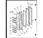 Amana SXI20J-P7870122W freezer door (sxi20j/p7870122w) diagram