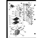 Amana SXI20J-P7870122W freezer shelving and refrigerator light (sxi20j/p7870122w) diagram