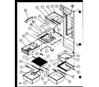Amana SBI20J-P7870125W refrigerator shelving and draweres (sxi20j/p7870122w) diagram