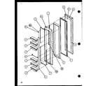 Amana SXI20J-P7870122W freezer door (sbi20j/p7870125w) diagram