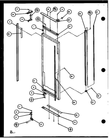 Refrigerator door (sbi20j/p7870125w)