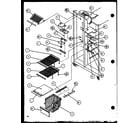 Amana SXI20J-P7870122W freezer shelving and refrigerator light (sbi20j/p7870125w) diagram