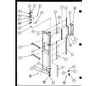 Amana SLDE25J-P7870137W freezer door hinge and trim parts diagram