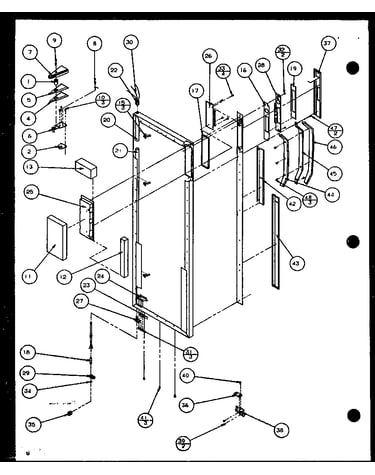 Refrigerator door hinge and trim parts