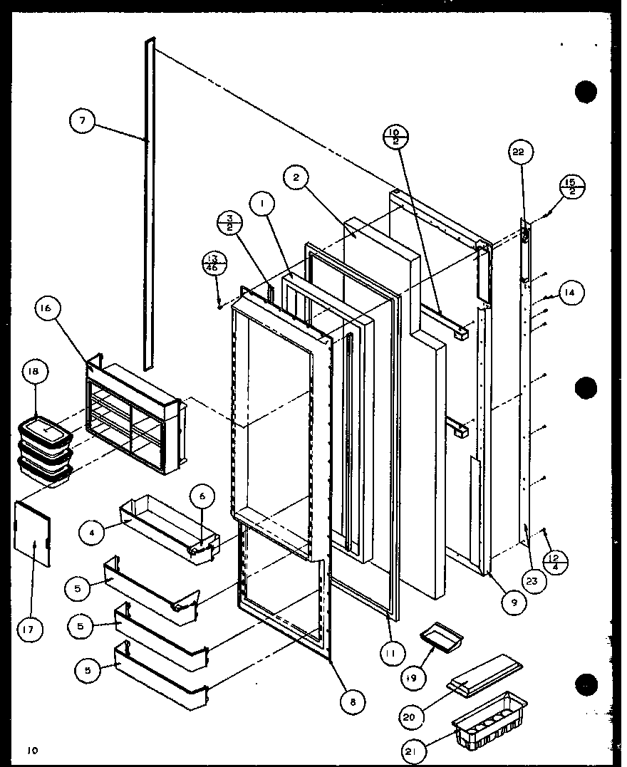 Refrigerator door