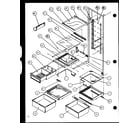 Amana SLDE25J-P7870137W refrigerator shelving and drawers. s39b03@refrigerator diagram