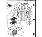 Amana SZI20K-P1117801W freezer shelving and refrigerator light (szi20k/p1117801w) diagram