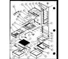 Amana SBI20K-P1117802W refrigerator shelving and drawers (szi20k/p1117801w) diagram