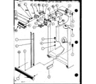 Amana SBI20K-P1117802W refrigerator/freezer controls and cabinet parts (szi20k/p1117801w) diagram