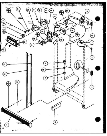 Refrigerator/freezer controls and cabinet parts (szi20k/p1117801w)