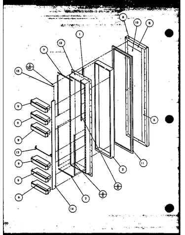Freezer door (sbi20k/p1117802w)