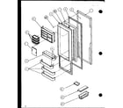 Amana SXD25JP-P1116406W refrigerator door (sxd25j/p1116401w) (sxd25j/p1116402w) diagram