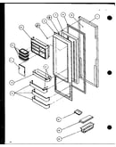Refrigerator door (sxd25j/p1116401w) (sxd25j/p1116402w)