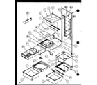 Amana SXD25JB-P1116403W refrigerator shelving and drawers (sxd25j/p1116401w) (sxd25j/p1116402w) diagram