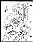 Refrigerator shelving and drawers (sxd25j/p1116401w) (sxd25j/p1116402w)