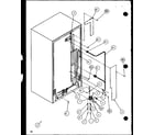 Amana SXD25J-P1116401W cabinet back (sxd25j/p1116401w) (sxd25j/p1116402w) diagram