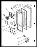 Refrigerator door (sxd25jb/p1116403w) (sxd25jb/p1116404w)