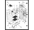 Amana SXD25JB-P1116403W freezer shelving and refrigertor light (sxd25jb/p1116403w) (sxd25jb/p1116404w) diagram