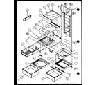 Amana SXD22J-P1116104W refrigerator shelving and drawers (sxd25jb/p1116403w) (sxd25jb/p1116404w) diagram