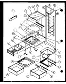 Refrigerator shelving and drawers (sxd25jb/p1116403w) (sxd25jb/p1116404w)