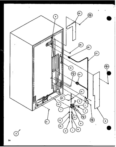 Cabinet back (sxd25jb/p1116403w) (sxd25jb/p1116404w)